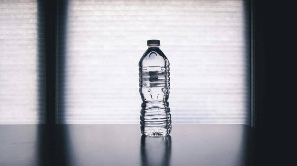 Plastic bottle with water 